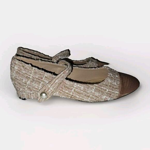 New! C.Paravano Women's Flats Shoes Round Toe Ballet Tweed Blush Size 7.5 $118 - Picture 8 of 14